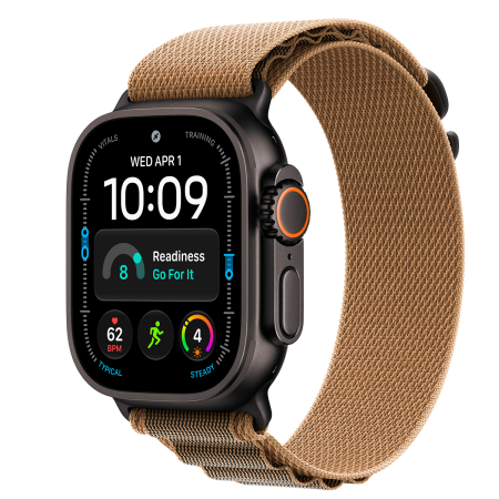 Apple Watch Ultra 4, 49 мм, Black Titanium Desert Alpine Loop S/M